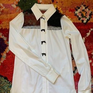 Red Valentino lace and bow blouse